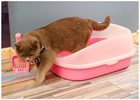 Open top Cat Litter Box is Designed to Offer Cats Plenty of Room and Quick Accessibility,for Kittens Under 6 pounds, Hamsters, Rabbits,13.4" x 8.7" x 5.3",Blue