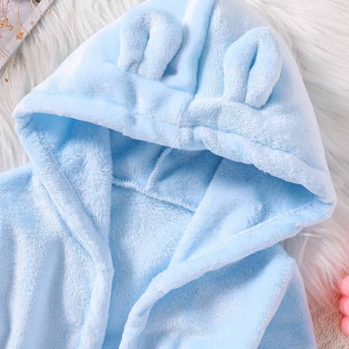 Toddler Boys Girls Soft Plush Fleece Hooded 𝐁ath𝗿obe Star Print Flannel 𝗥obe Winter 𝗡ight 12 Month 𝗣a𝗷amas3
