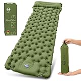 Edka’S Isomatte Selbstaufblasend - ultraleichte Camping Luftmatratze, integriertes Kopfkissen, Wasserdicht, kompaktes Packmaß, Schlafmatte mit Fußpumpe - Ideal für Strand, Camping, Wandern & Outdoor