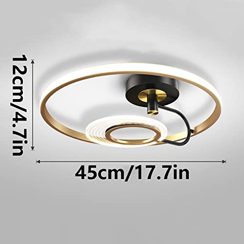 Plafonnier LED cuisine moderne doré pour éclairage sans éblouissement - 8