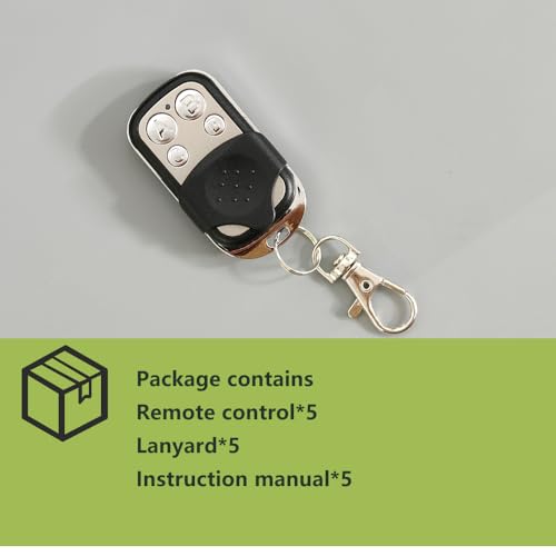 EunnacoTop Universal-Fernbedienung für Garagentor, 433 MHz, kabellos, 4 Stück