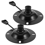 ULTECHNOVO Placa Base Giratoria Fácil de Instalar y Mantener de Hierro Paquete de 2 Piezas para Silla de Oficina Negra Adecuado para Reemplazo en Sillas Ejecutivas