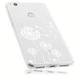 mumbi Hülle kompatibel mit Huawei P8 Lite 2017 Handy Hülle Handyhülle mit Motiv Pusteblume, transparent