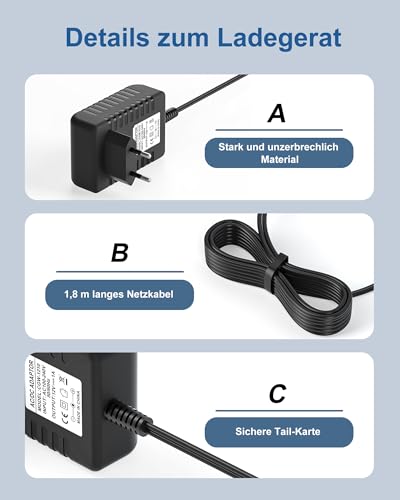 12V Batterieladegerät für Elektrofahrzeuge Ladegerät Kompatibel mit BMX X6, Kid TRAX GMC, Wal-Mart, Moto ATV Quad
