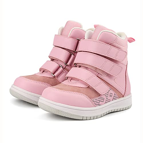 princepard Kids Orthopedic Shoes,Toddlers Corrective High Top Boots with Arch and Ankle Support,Improve Children's Flat Feet and Valgus/varus Pink