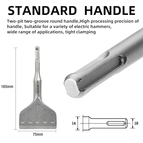 Greywolf SDS Plus Chisel Drill Bit, 3 Inch 20° Crank Angle Wide Bend Chisel, 40CrMo Alloy Floor Scraper, Tile Removal for SDS Plus Rotary Hammer Drill Attachment 2 Greywolf SDS Plus Chisel Drill Bit, 3 Inch 20° Crank Angle Wide Bend Chisel, 40CrMo Alloy Floor Scraper, Tile Removal for SDS Plus Rotary Hammer Drill Attachment - Image 2