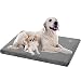 EMPSIGN Cuscino per Cane Impermeabile, Materassino per Cani con Rivestimento Sfoderabile e Lavabile, Lettino per Cani Adatto a Cani di Taglia Grande, 119x71x7.6cm, Grigio