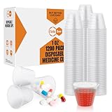 Turbo Bee Disposable Medicine Cups (1 oz) 1200 Pack,Small Plastic Measuring Cups for Medical Purposes, or...