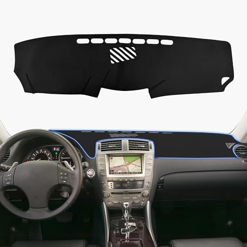 Lantiverse Leather Dash Cover Compatible with Lexus IS250 IS350 2006 2007 2008 2009 2010 2011, Dash Mat Dashboard Cover and Interior Dash Covers Accessories