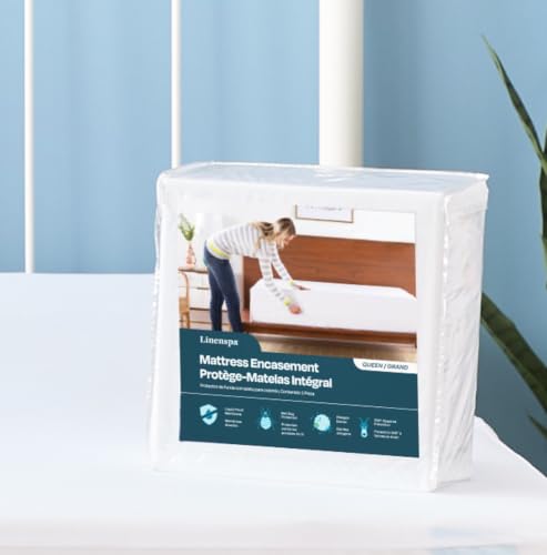 Linenspa Encasement Waterproof Mattress Protector — Zippered...