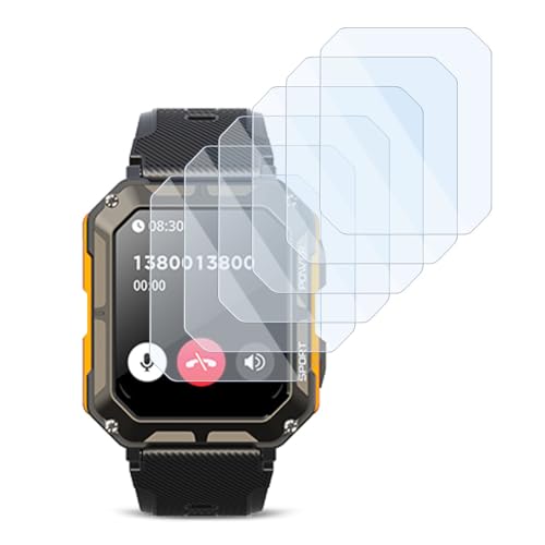 KARYLAX - Protezione schermo in vetro flessibile, durezza 9H antigraffio, pellicola protettiva compatibile per MIGOUFIT Smart Watch (1,81 Pollici - 6 Pezzi)