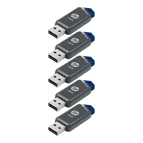 HP 128GB x900w USB 3.0 Flash Drive, Everyday & Advanced Store & Share, Type-A, Computers, Laptops, Desktops, Reliable Portable Storage, Durable, Perfect for Professionals and Mainstream Users, 5-Pack
