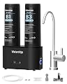 Waterdrop DLB Under Sink Water Filter, Reduces Chloramine, Chlorine, Bad Taste/Odor, Under Sink Water Filtration System with Separate Faucet,Water Filter for Sink Faucet,Life Indicator, Quick Change