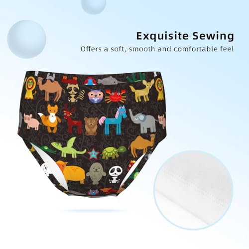 Funny Cartoon Animals Character Girls' Underwear Soft Cotton Little Girls Panties Comfort Briefs3