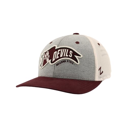 Bonnet Zephyr NCAA Arizona State Sun Devils – Alpin Tricoté Avec Gland Et Oreillettes