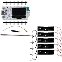 868MHz 915MHz WiFi LoRa 32 V3 Module ESP32 Development Board Type-C SX1262 + 915MHz 2dBi Lora Antenna + 18650 Battery Case Holder with Connect Lead