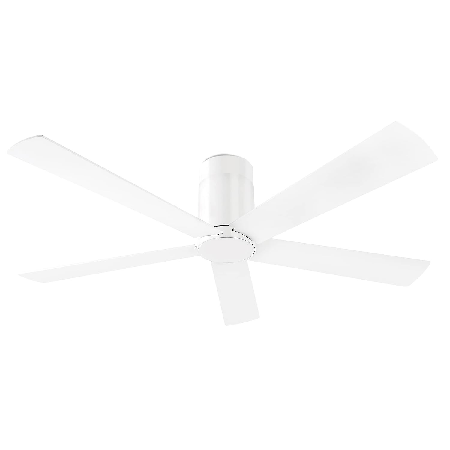 1320 mm Rodas Matt White Flush Mounted Designer Ceiling Fan with Remote