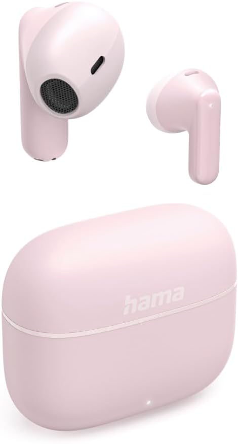 Hama TWS Wireless Bluetooth Earbuds Freedom Light II (Bluetooth 5.3 Wireless Headphones in Ear Headphones with Phone Call, Microphone, Touch Control, Volume Control, 20 Hours Playtime, Charging