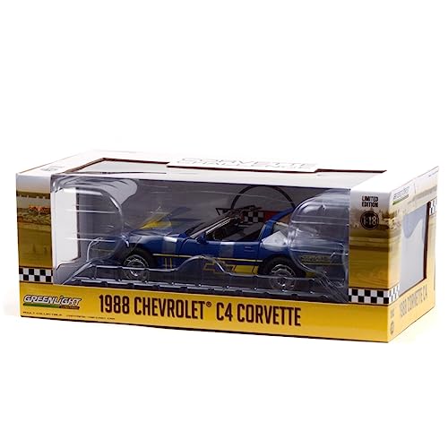 Greenlight Toys 1:18th Chevy Corvette C4 Dark Blue 1988 miniatura 5