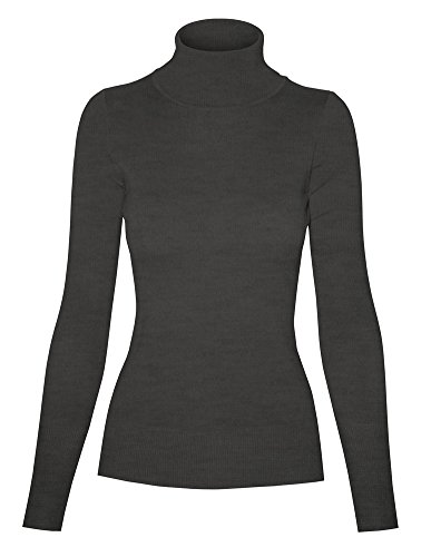Image of Cielo Womens Solid Basic Stretch Turtleneck Pullover Knit Sweater
