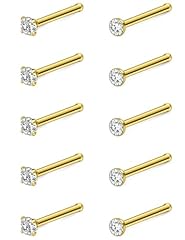 gold-tone,nose bone studs