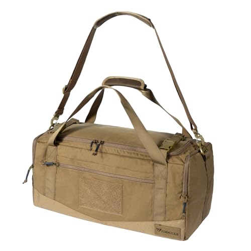 IDOGEAR Tactical Deployment Bag Military Duffle Bag 33L With Shoe Compartment Heavy-Duty Luggage Bag For Outdoor Hiking Traveling Camping(Coyote Brown)
