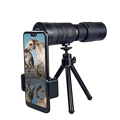 Monoculaire prisme Bak4 haute puissance zoom 10-300x avec support de téléphone