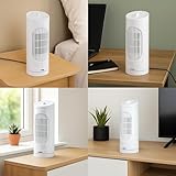 Status Tower Fan, 14 Inch Portable Oscillating Mini Fan, 2 Speed Adjustable Angle, White, S15TOWERFAN1PKB - Image 6