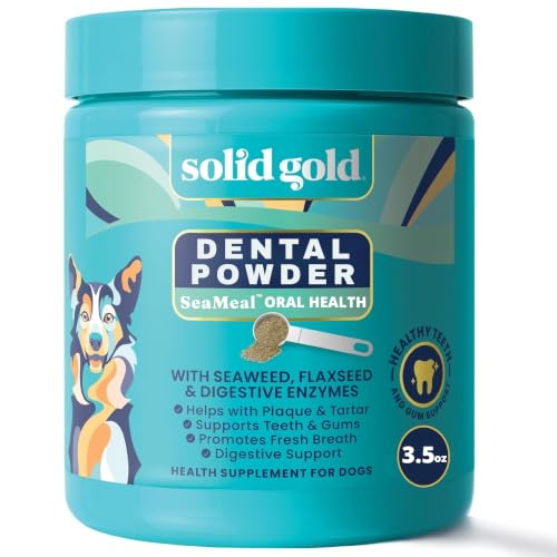 Solid Gold SeaMeal Dog Dental Powder – Plaque & Tartar Control, All Breeds
