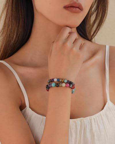 Healing Crystal Bracelet for Women 6mm 8mm Natural Gemstone Bead Bracelet Handmade Stretch Bracelet Birthday Giftsfor Women Men4