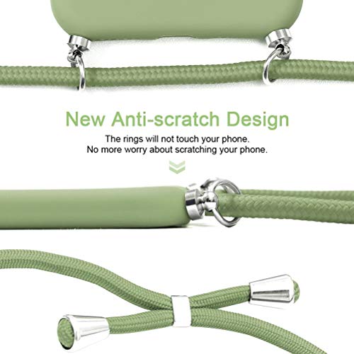 KAPUCTW Capa compatível com Apple iPhone 13 com alça de cordão transversal de 6,1 polegadas, TPU mac