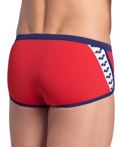 ARENA Shorts masculinos de cintura baixa sólidos com ícones de desempenho