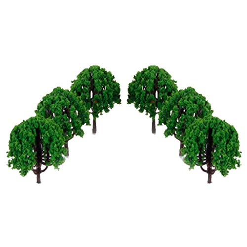 Froomer 20pcs3 inch Scenery Landscape Train Model Trees Scale 1/100-Made of Plastic Cement