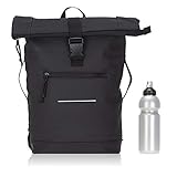 Stauwunder: 23 Liter Stauvolumen, Laptopfach 40 x 27 cm,Vortasche und mit Verschluss