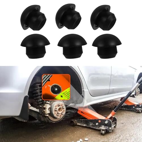 Image of 6PCS Bottle Jack Floor Jack Oil Filler Plug, 8mm Rubber Hydraulic Oil Filler Plug Bung, Universal Replacement Accessories Horizontal Jack Top Pressure Rod for Oil Reservoir Filler Hole (Black)