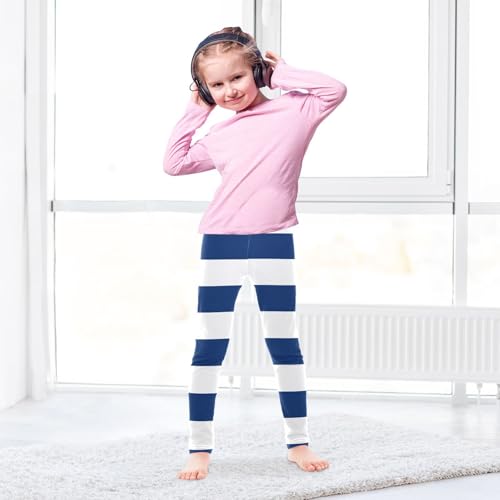 Bolaz Toddler Girls Leggings Printed Yoga Pants Leggings Blue Stripes for Kids4