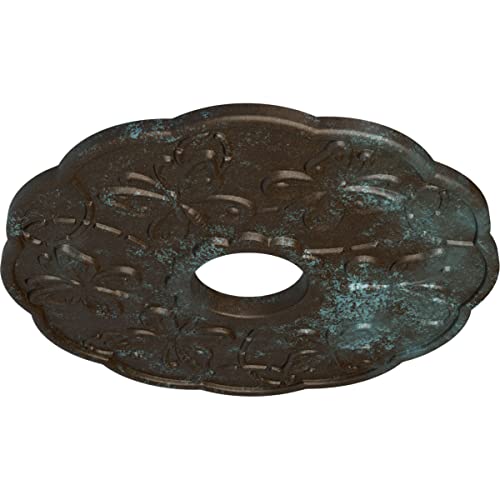 Image of Ekena Millwork CM17TSBBSDecorative Ceiling Medallions Modeled After Original Historical Patterns & Designs, Bronze Blue Patina
