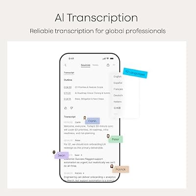 Plaud NotePin Voice Recorder, AI Voice Recorder, App Control, AI Notetaker, AI Transcribe & Summarize, Support 112 Languages, 64GB Audio Recorder for Lectures, Meetings, Cosmic Gray, Non-S Version