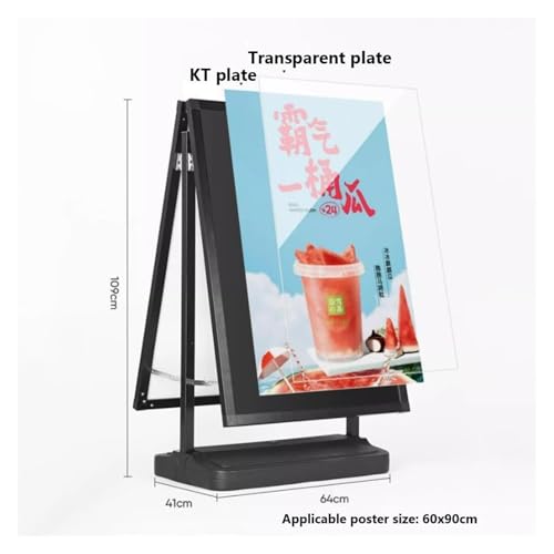Porte-affiche extérieur avec base à eau pour commerce et restaurant - 3