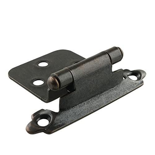 Jcbiz 4Pcs 71X38X35Mm Cabinet Spring Hinges Furniture Hardware Face Mount Self Closing Variable Overlay Concealed Flush Hinge For Door Kitchen Cupboard Red Antique #TOP2