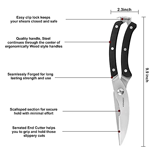 image for KEENBEST Kitchen Shears Kitchen Scissors Heavy Duty Poultry Shears for
