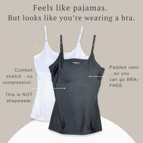 Padded Camisole No Shelf, No Built in Bra, No Elastic Band, No Bra Tank Top Cami3