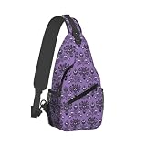 Haunted the Mansion Small Crossbody Backpack Sling Bag for Men Women Mini One Shoulder Chest Bags Gym Sport Travel Hiking Daypack