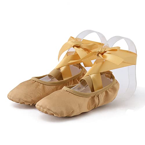 Children Girls Ballet Practice Shoes,Yoga Training Shoes for Dancing,Indoor Strap Slippers for Kids Toddler3