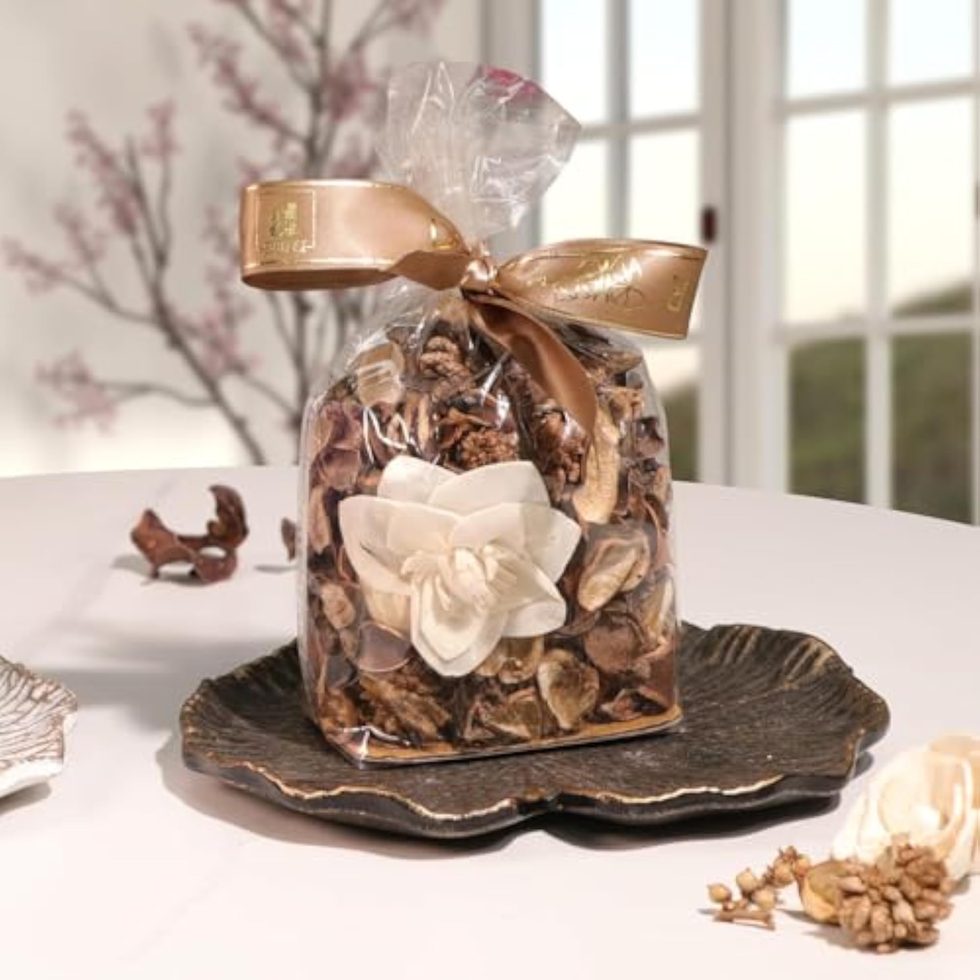 Diwali Gift Hamper Box with Table Lamp and Potpourri