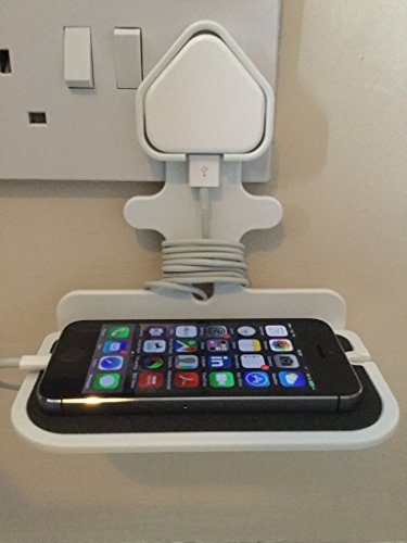 SHELFY. Mobile phone wall shelf/holder/rack/cradle/charging station + wire tidy tidy FOR YOUR iPHONE when charging.