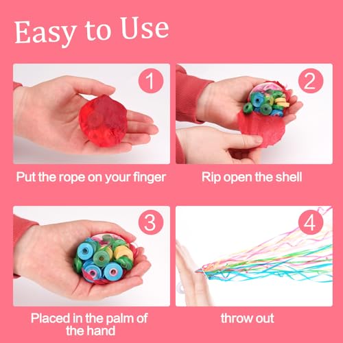 Image of Confetti Poppers, Plastic No Mess Streamers, Party Poppers for Birthday,Wedding,Celebrations,Graduation Party (Colorful, 20 Pack)