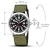 Infantry Military Analogue Wrist Watch for Men, Mens Army Field Tactical Outdoor Sport Watches, Waterproof Work Casual Quartz Wristwatch Date Green Nylon Strap #1