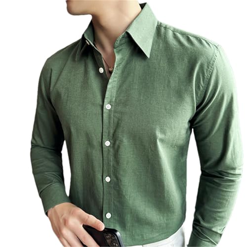 Chemise formelle boutonnée haut de gamme couleur unie pour homme d'affaires chic
