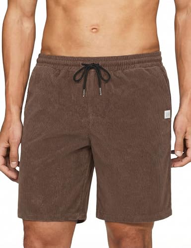 iClosam Hosen Herren Cord,Sommer Bermuda Shorts Herren Casual gGummibund,Weit Geschnitten Men's Cord Shorts Täglichen Gebrauch Den,S-3XL